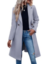 Y 93191 Long Double Breasted Belted Wool Coat �ﶬë�ش���
