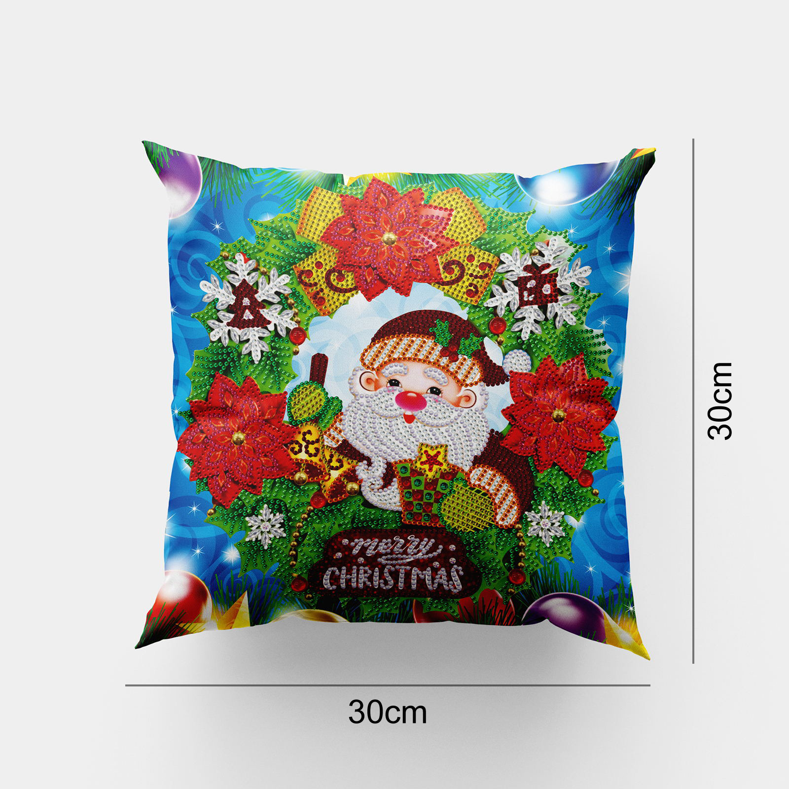 Diamante pintura perimetral DIY almohada Navidad decoración pintura de diamante mini almohada punto taladro funda de almohada