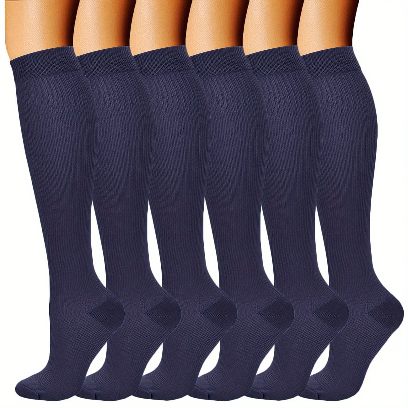 Calcetines de Compresión Largos de Nylon, Antideslizantes y Transpirables para Correr image 57