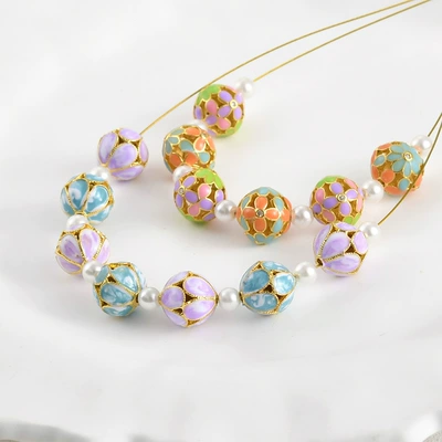 gold color cloisonne burning: Zərgərlik ara hissələri