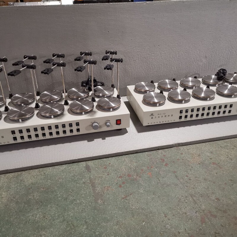 Multi-head magnetic stirrer HJ-10 speed adjustable timing stainless steel heating plate Multi-head magnetic stirrer HJ-10 speed adjustable timing stainless steel heating plate
