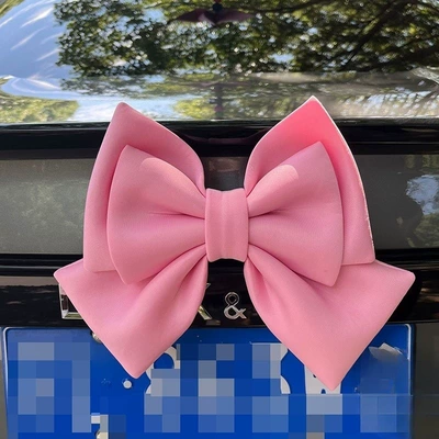 Car Tail Bow Decoration Pendant Trunk Tail Car Sticker Motorcycle Doll Ornament for Goddess Use (Car ornaments) - high-quality-space-cotton-material-2428cm-pink-bow