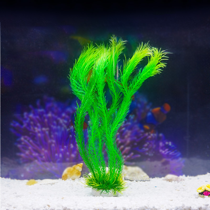 Simulación de hierba de cola de perro, hierba de ciempiés de plástico, exclusivamente para flores decorativas, peceras, paisajismo, suministros de flores falsas, agua de simulación