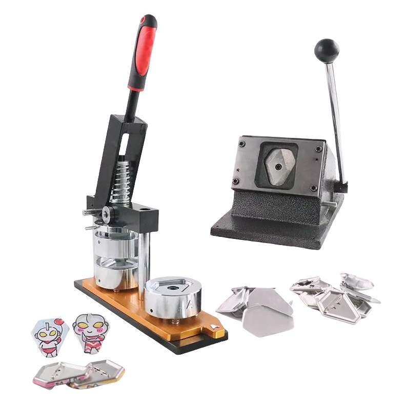 50*40MM棺材吧唧棺材形徽章棺形胸章制作吧唧机器带模具徽章套装