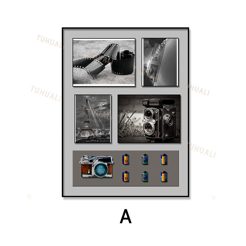 Cámara de Pintura Decorativa tiro estéreo Cámara película real pintura pasillo dormitorio pintura decorativa sala de estar colgando pintura