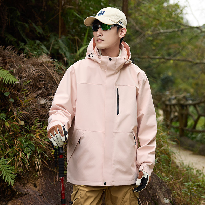 山系春秋情侣户外单层冲锋衣男女同款户外防风防水薄款登山服外套|undefined