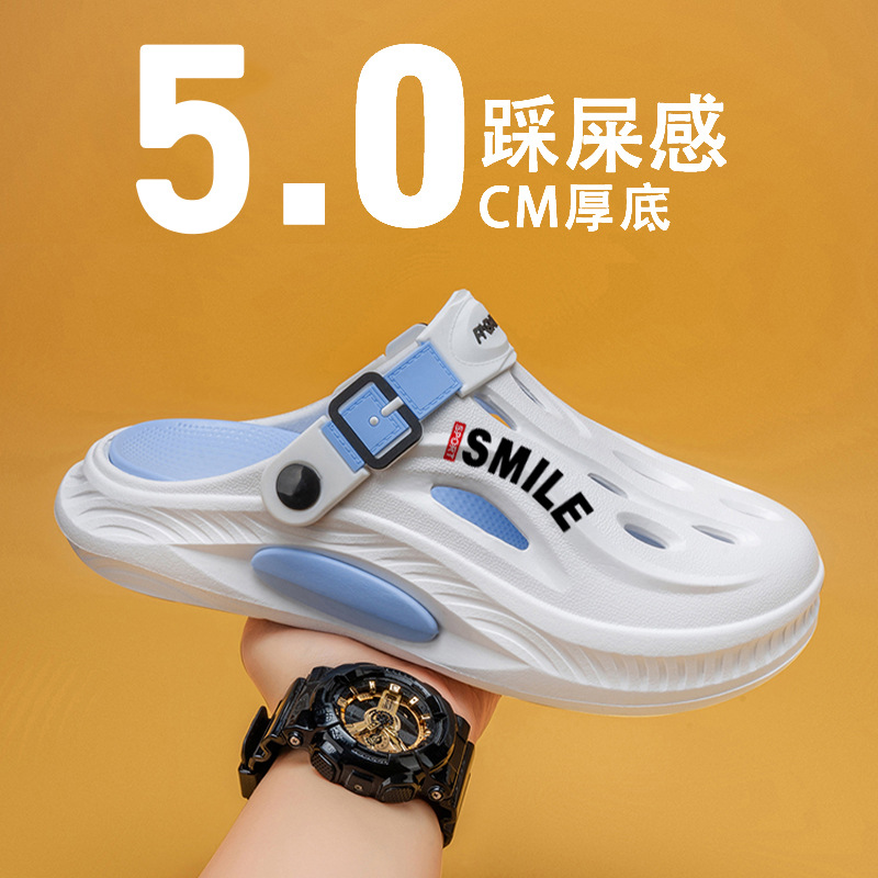 Zapatos con agujeros transfronterizos para hombres 2025 verano nuevo estilo sandalias deportivas antideslizantes y desodorantes para conducir sandalias y zapatillas