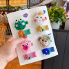 Children's cute hairgrip, cartoon hairpins, Korean style, with little bears