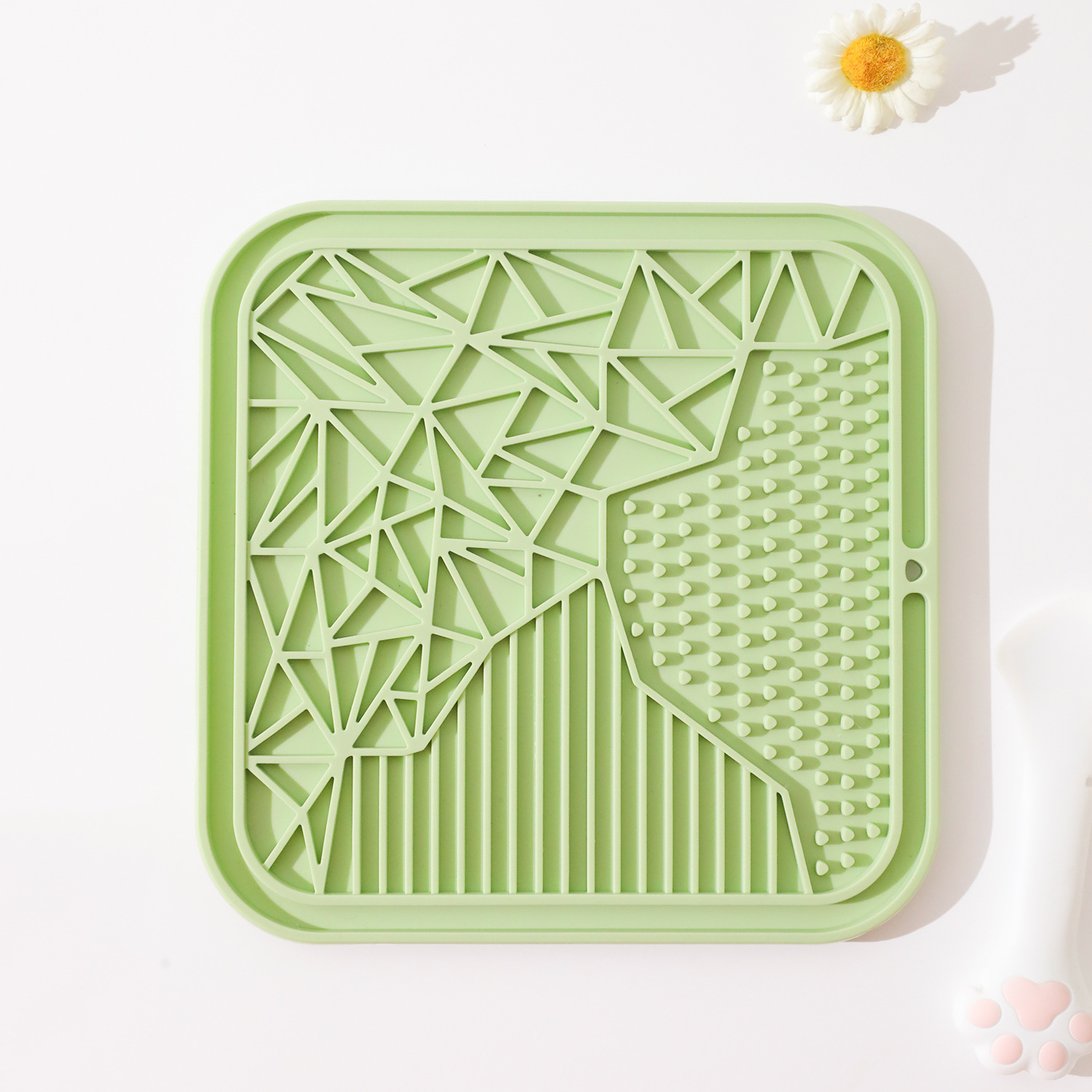 Silicona transfronteriza comida lenta con ventosa mantel de mesa mantel de mesa tazón de perro mascota impermeable antideslizante y anti-asfixia plato de lamer