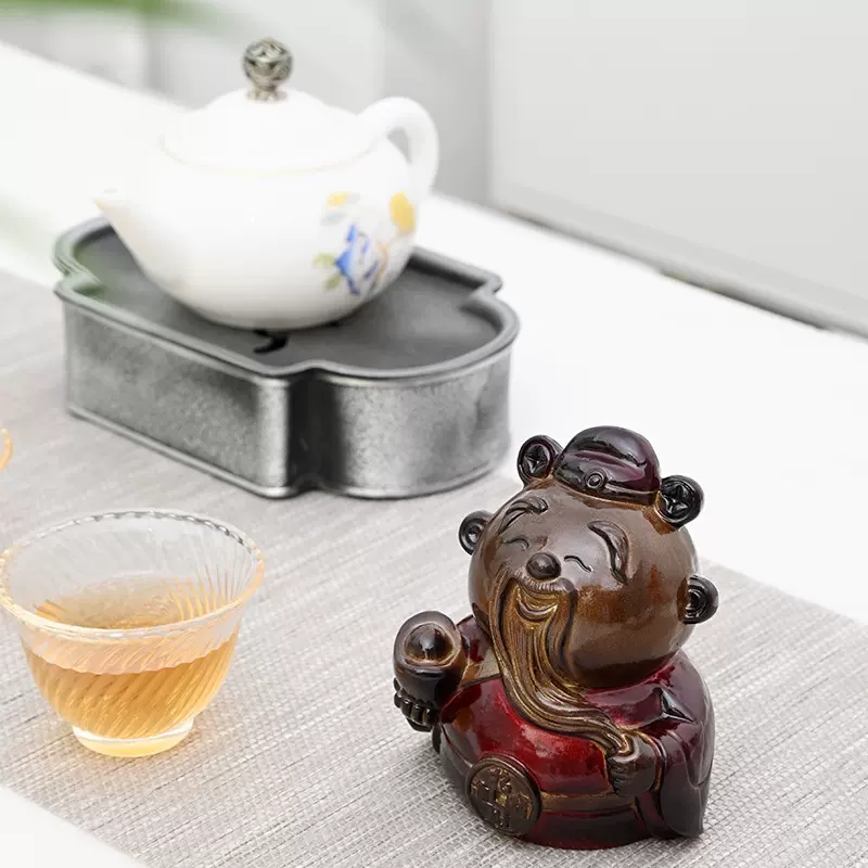 遇水变色财神爷茶宠摆件精品可养发财茶盘茶台饰品礼品茶桌摆件