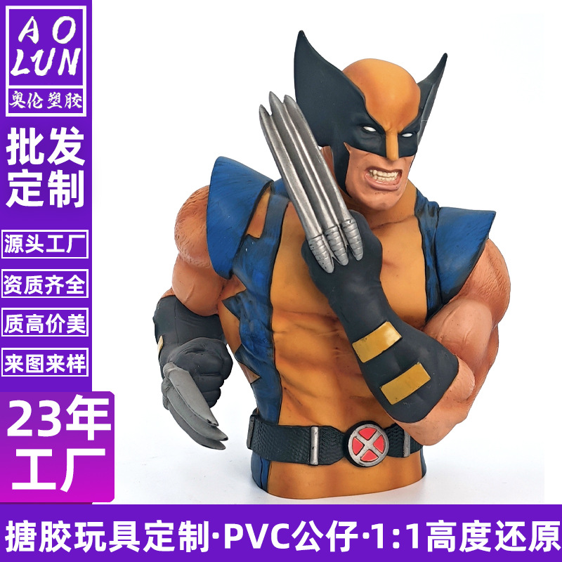 PVC acoplado Batman serie de juguetes de héroe de Marvel DC héroes de depósito de depósito personalizado