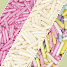 厂家直供85g瓶装130g瓶装冰淇淋西点烘焙蛋糕彩色珠棒装饰摆件