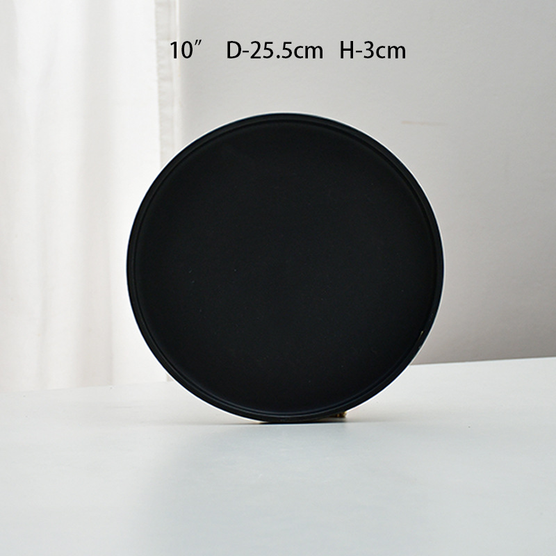 Plato de filete Plato de cerámica de mármol Plato de platos de restaurante Plato de hierba Plato de filete casero Plato de hotel Plato de comida occidental