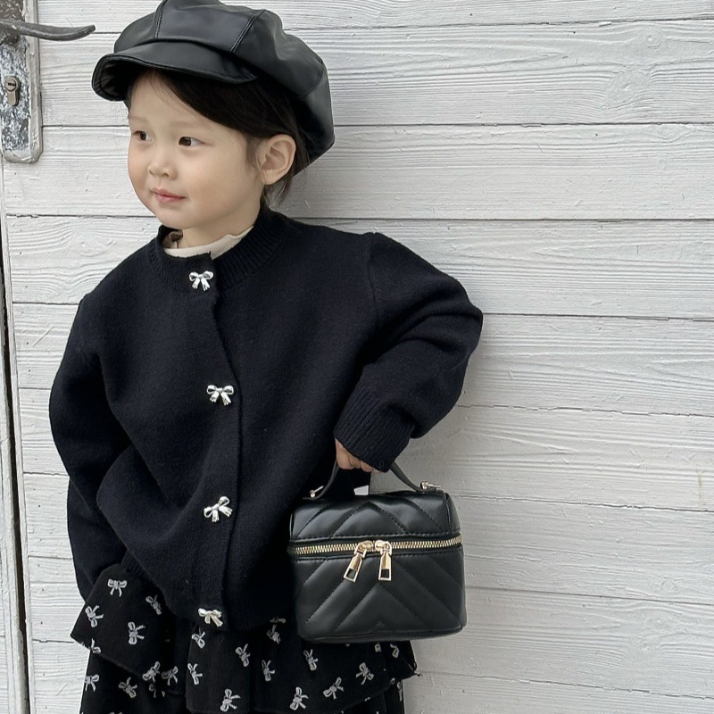 Coreana simple color sólido princesa bolsa de hombro mini bolsa de caja de chicas 2024 nuevo bolso de cadena de niños
