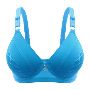 New middle-aged and elderly mother large size sexy bra without steel ring gathered four seasons thin ladies underwear factory direct sales