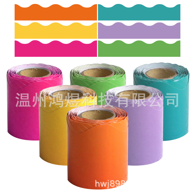 Amazon transfronterizo impermeable tablón de anuncios frontera pegatinas decorativas aula pizarra frontera pegatinas