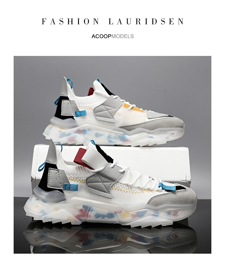 Scarpe da corsa uomo platform alla moda con tessuto traspirante_voghion.com
