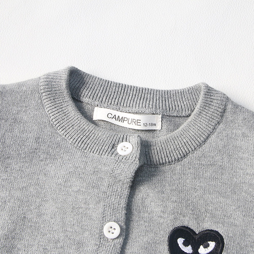 Children's sweater cardigan  trendy brand knitted boys and girls Japanese baby love cardigan small jacket cross-border exclusive supply