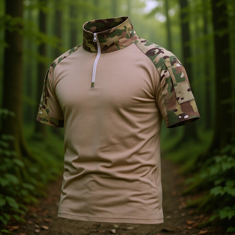 Cross-Border Supply of Military G2 Frog Suit Short-Sleeve Elastic Plaid Fabric Instructor Uniform Frogman Military Fan Cs Tactical Camouflage Top Cross-Border Supply of Military G2 Frog Suit Short-Sleeve Elastic Plaid Fabric Instructor Uniform Frogman Military Fan Cs Tactical Camouflage Top