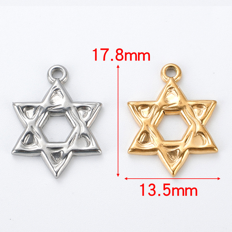 Cross, Leaf, Heart Shape Pattern 1 Piece 304 Stainless Steel Cross Leaf Heart Shape Pendant