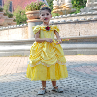 Halloween Costume Film and Television Real-Life Version Beauty and the Beast Belle Belle Princess Dress Cosplay Snow White