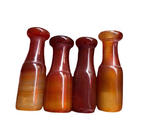 Wholesale red agate chalcedony cigarette holder, traditional old-fashioned dry tobacco bag, straight agate cigarette holder, pipe
