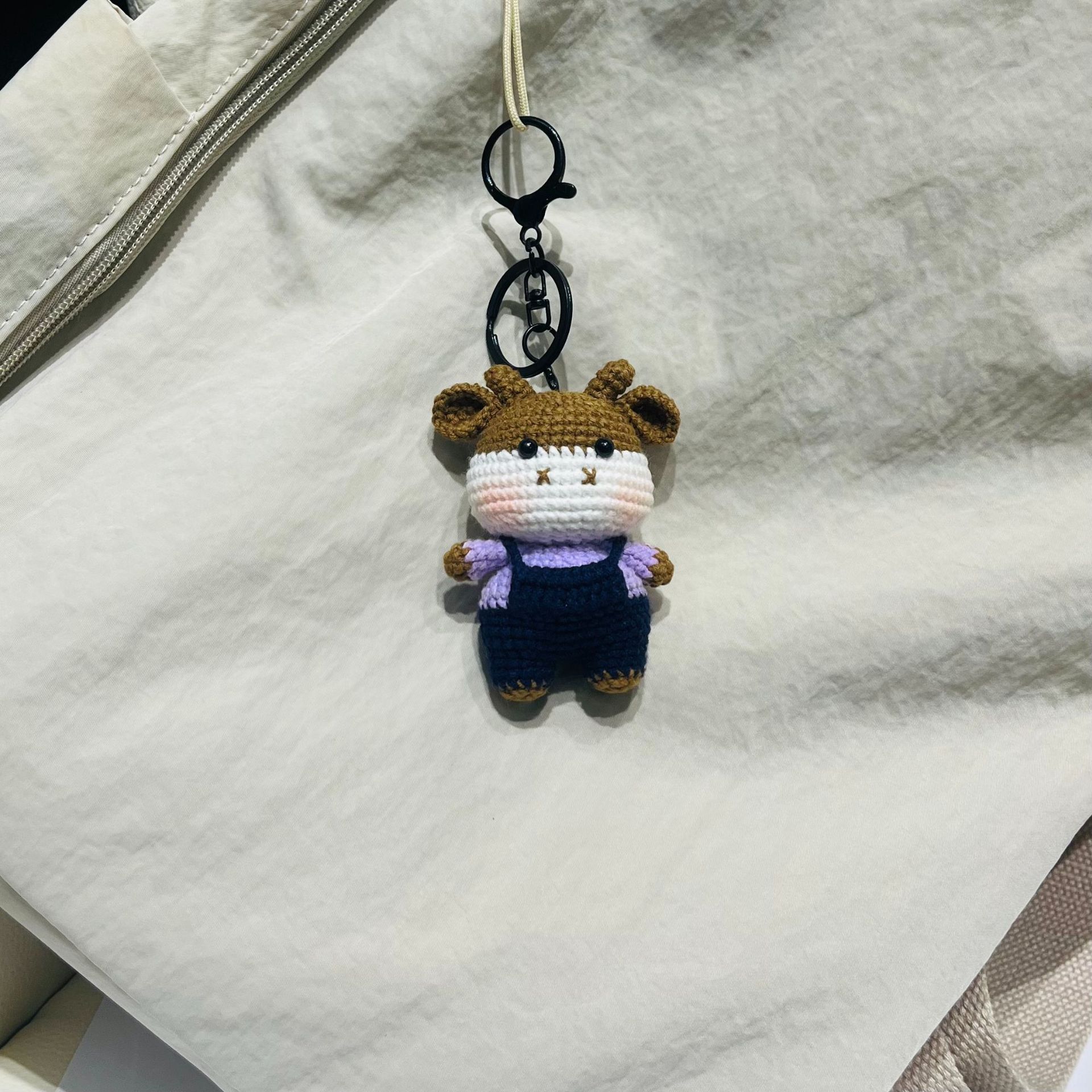Colgantes de animales del zodiaco tejidos a mano, muñecos de lana hechos a crochet, accesorios decorativos para bolsos, regalos al por mayor y al detalle. image 59