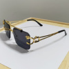 Fashionable square sunglasses, glasses, 2023 collection