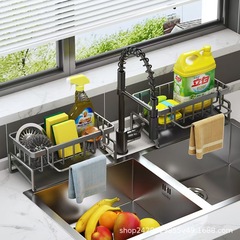 キッチンラック、雑巾ラック、パンチングなしシンク排水ラック、壁掛けスポンジワイヤーボール、食器洗いタオル収納ラック