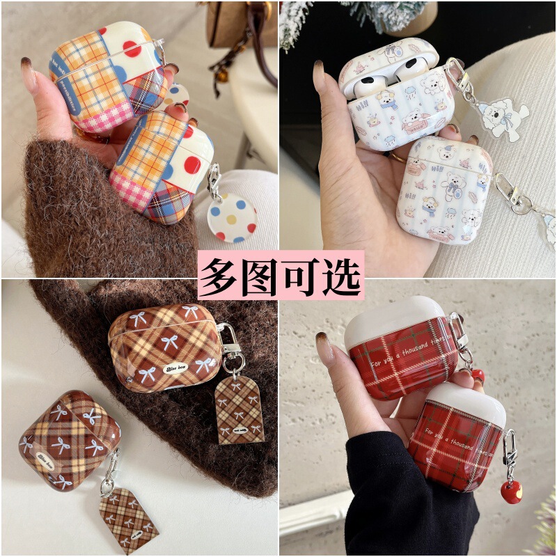 For Apple Airpods4 Generation Bluetooth Headset Protective Case Pro2/3 Generation Cartoon Soft Case Cute Storage Box