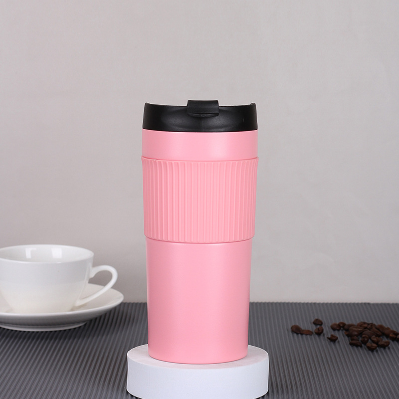 Personalizado 304 de acero inoxidable mano punzonado presión taza de café con barra de presión colador taza de vacío portátil coche taza