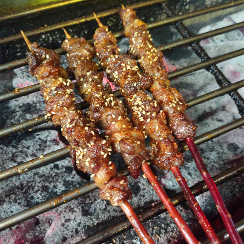 Rojo sauce asado ficha de cordero de Xinjiang, ficha de barbacoa de rama de sauce rojo 25 - 50 ficha de rama de sauce rojo