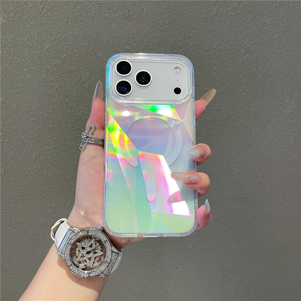 Magnetic Glitter Case For Iphone 17 Pro With Diamond Pattern_voghion.com
