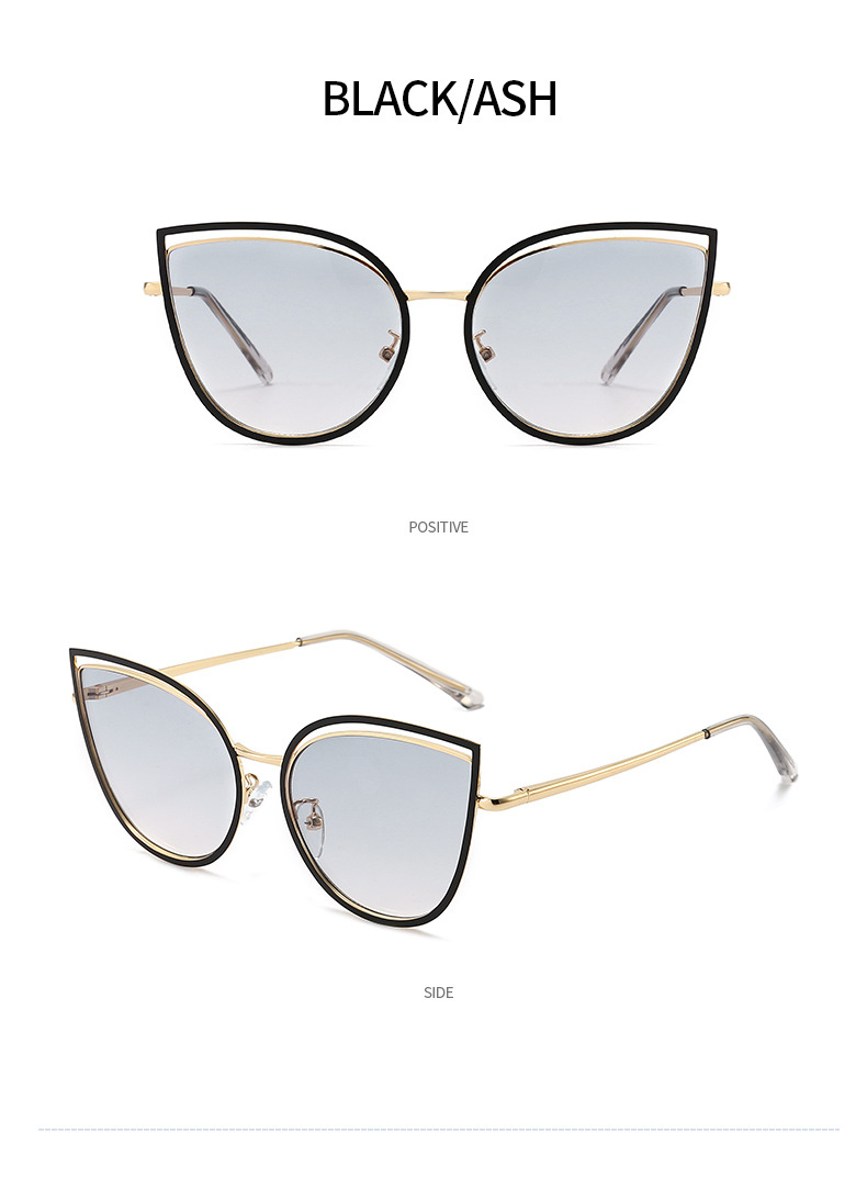 Fashion Pc Cat Eye Rhinestone Full Frame Women's Sunglasses display picture 4
