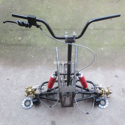 Motorcycle frame vehicle accessories, self-made four-wheel electric
