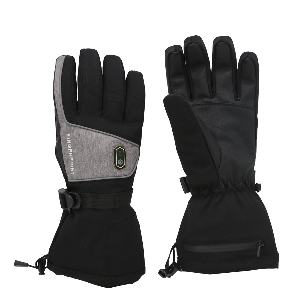Qinyida High-End Customized Electric Heated Gloves for Skiing, Men's Extended Version, Windproof, Warm and Cold-Proof Electric Heating