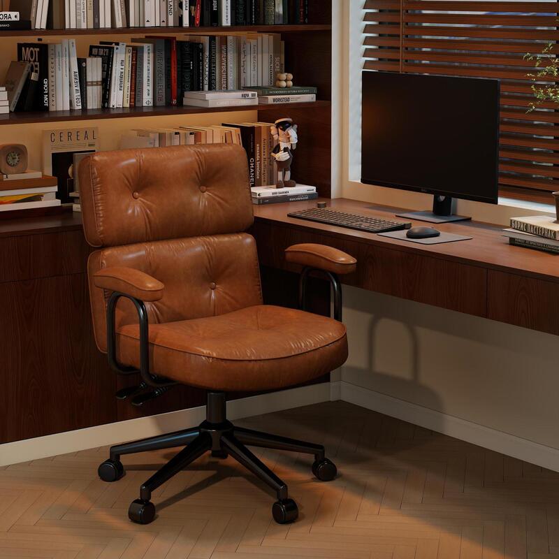 Home-Use Light Luxury Retro Computer Chair, Comfortable for Long Sitting, Desk Chair, Study Office Chair, Bedroom Chair, Makeup Chair with Backrest, Swivel Chair Home-Use Light Luxury Retro Computer Chair, Comfortable for Long Sitting, Desk Chair, Study Office Chair, Bedroom Chair, Makeup Chair with Backrest, Swivel Chair