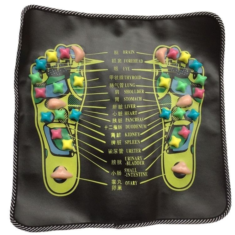 玉石足裏マッサージマット35*35健康の道を歩く絨毯舒美健足治療ツボ絨毯指押さえ板|undefined