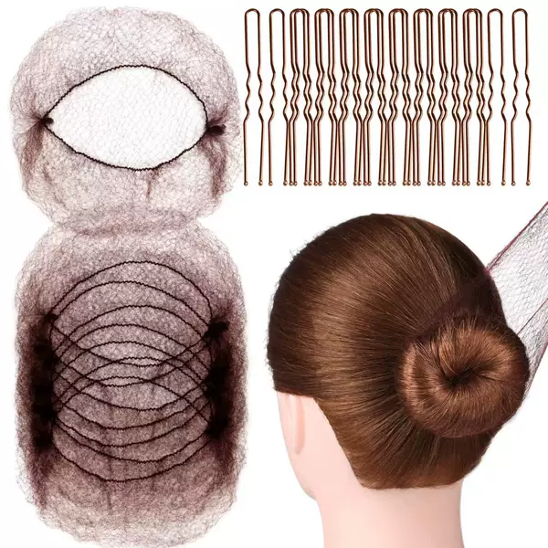 Cross-border Amazon selling stewardess invisible hair net flight attendant female hair net professional dance hair invisible