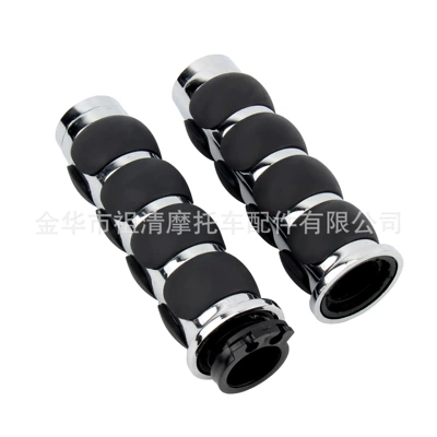 Suitable for Harley Retro Motorcycle Handlebar Grips, Riding Handlebars, Power-Assisted Handlebars, Rubber Grips, and Various Sizes of Power-Assisted Handlebar Covers (Motorcycle Handle Cover) - flat-head-harley-handle-glue-electroplating
