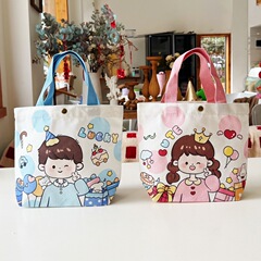 かわいいイラストバケツは誕生日のお土産ママ弁当袋を持って出勤します。