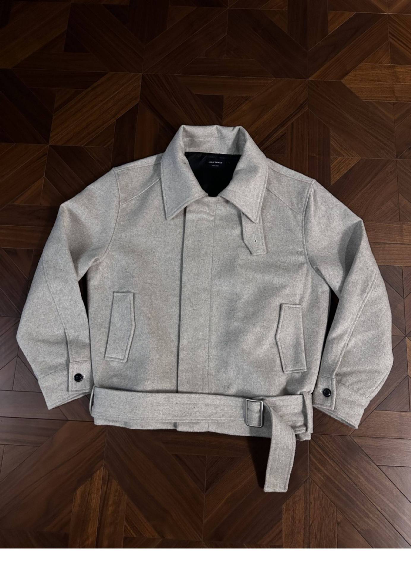 Wolljacke mit dekonstruierten Schultern und Trägern, dickes, warmes Garn mit Blumenmuster, Wollmantel mit Revers, stilvolles Oberteil_voghion.com