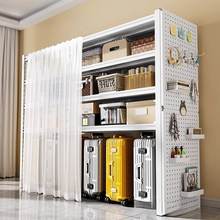置物架多层收纳架货架家用储物架落地防尘下空式阳台储藏间铁架子