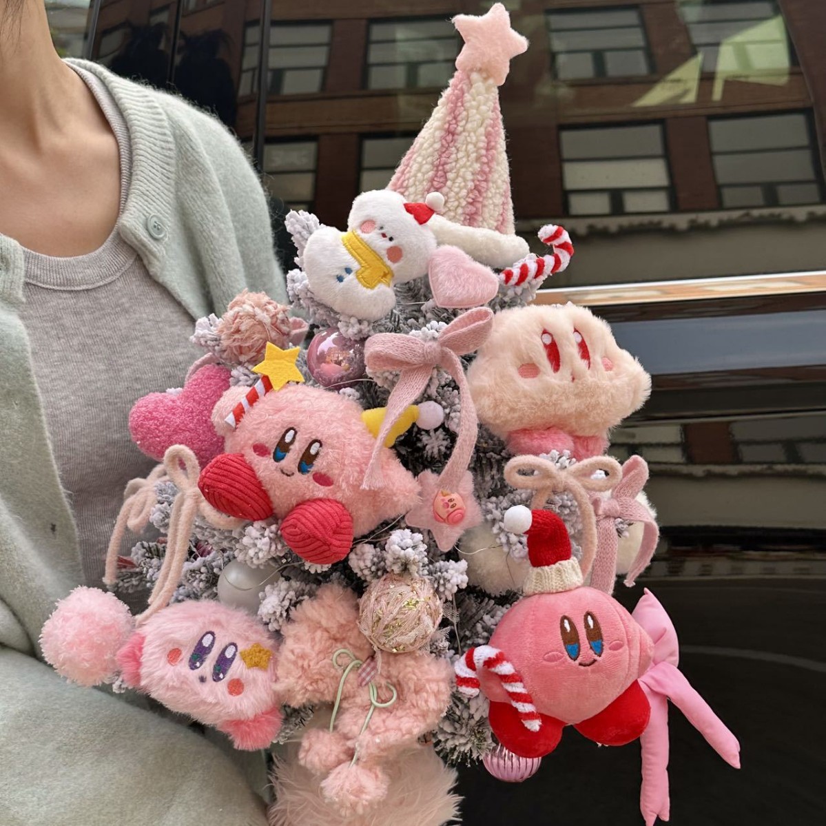 재료 패키지 대형 커비 오르골 크리스마스 트리 사이즈 약 60×40cm