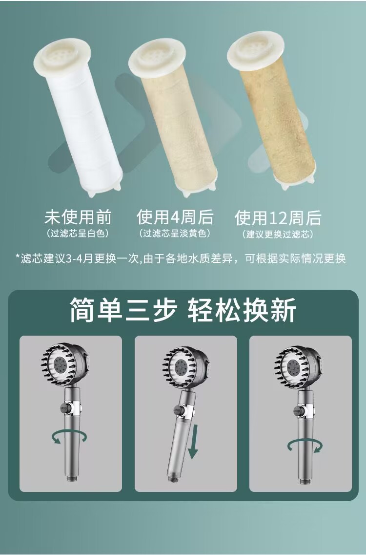 Daibi's powerful pressurized showerhead, powerful bathroom shower head, flower drying head, rain shower home set undefined