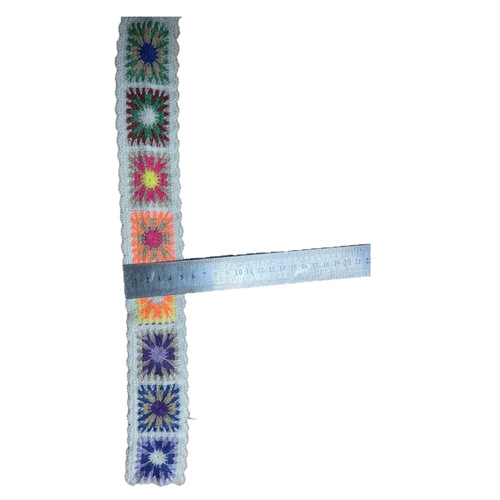 Yatex Embroidered Products, Bohemian Style Colorful New China Style Polyester, 4.5cm Imitation Hand-Hook Barcode Ethnic