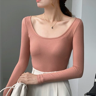 高弹螺纹棉2026秋装新款内搭打底衫女长袖紧身T恤性感辣显瘦上衣