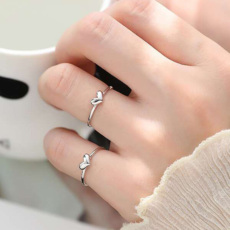 Heart Shape Pattern Wholesale Jewelry Casual Simple Style Heart Shape Copper Plating Rings