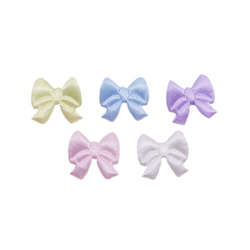 Ultrasonic Embroidered Satin Bow Hair Accessory for Shoes Socks Clothes Decorations Greeting Card Decoration Double-Sided Fabric Craft