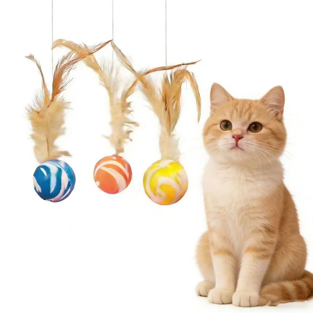 Ordinary feather color flower ball - random color (ball diameter 2.5cm)